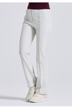 여성 엣지 스냅라인 슬림 부츠컷 팬츠 라이트그레이_GREY-a