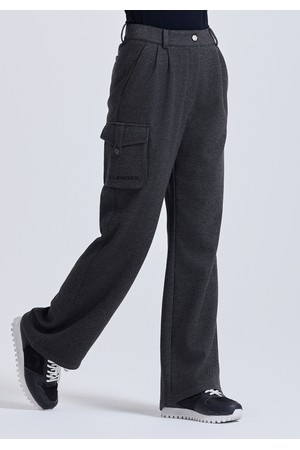 여성 울터치 원포켓 카고 와이드핏 팬츠 다크그레이_GREY-a