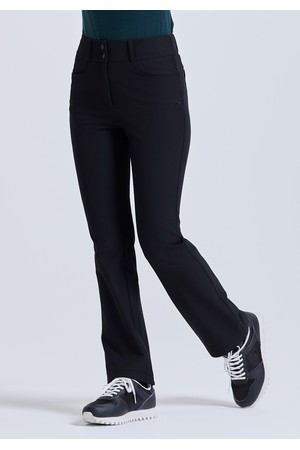 여성 스트레치 기모 본딩 부츠컷 팬츠 블랙_BLACK-a