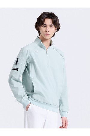 남성 코어플렉스 소매포켓 반집업 우븐탑 민트_GREEN-a