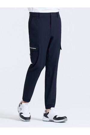 남성 나일론 스트레치 카고 조거핏 팬츠 블랙_BLACK-a