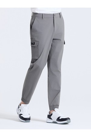 남성 카고 아웃포켓 조거핏 팬츠 카키베이지_KHAKI-a