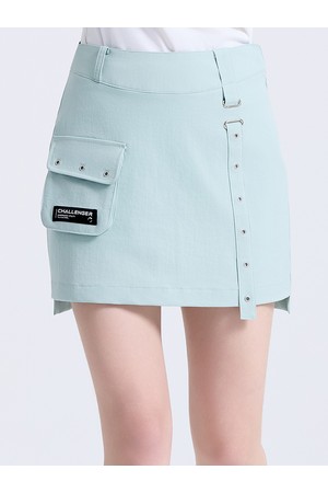 여성 스티치 포인트 백 플리츠 큐롯 민트_GREEN-a