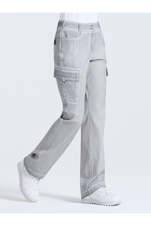 여성 언발란스 카고포켓 부츠컷 팬츠 아이스그레이_GREY-a