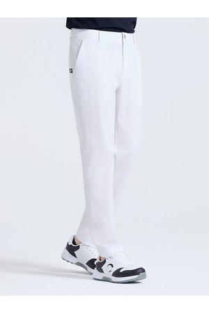 남성 컴포트 백밴딩 스트레치 스탠다드핏 팬츠 화이트_WHITE-a