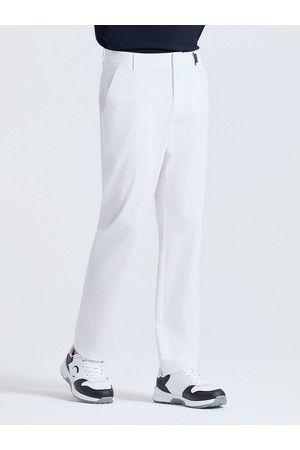 남성 베이직 스탠다드핏 팬츠 화이트_WHITE-a