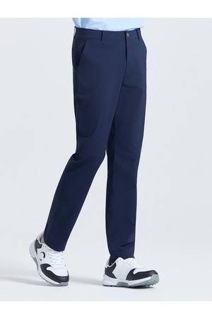 남성 베이직 로고 스탠다드핏 팬츠 네이비_NAVY-a