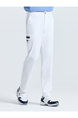 남성 면터치 원포켓 와이드 팬츠 화이트_WHITE-a