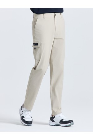 남성 면터치 원포켓 와이드 팬츠 라이트베이지_BEIGE-a