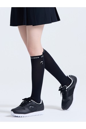 여성 메쉬 파일 조직 쿠션 니삭스 블랙_BLACK-a