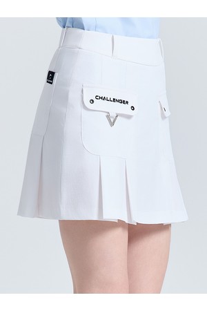 여성 카고포켓 플리츠 큐롯 화이트_WHITE-a