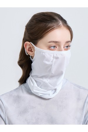 유니 UV차단 벨크로형 메쉬 패치 냉감 마스크 화이트_WHITE-a