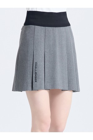 여성 원포인트 플리츠 A라인 큐롯 멜란지그레이_GREY-a