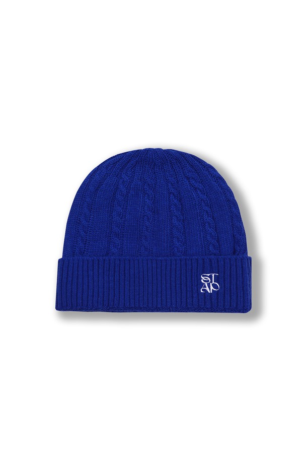 Studio & Parc - 모자 - (UNI) Monceau Cable Knit Beanie_Royal Blue