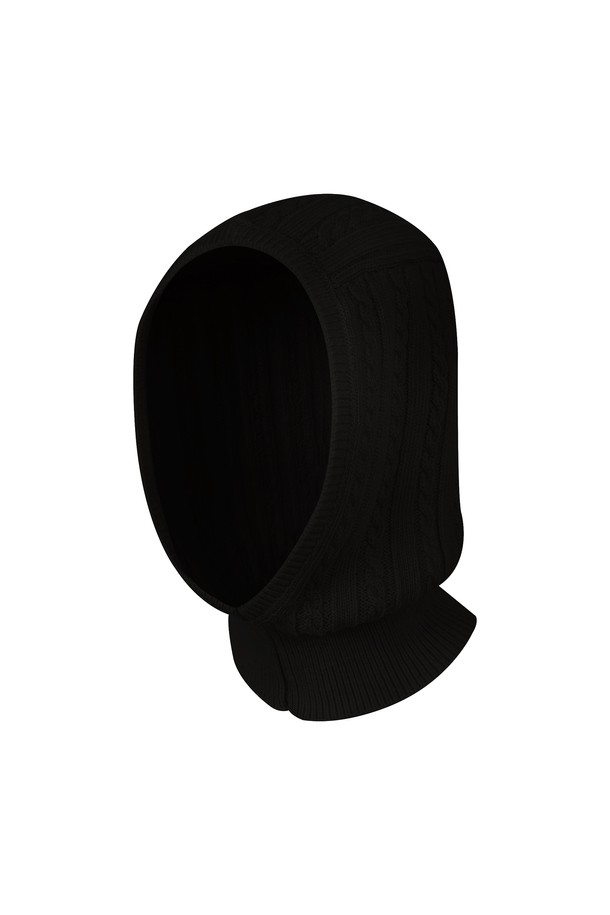 Studio & Parc - 모자 - (UNI) Monceau Cable Knit Balaclava_Black