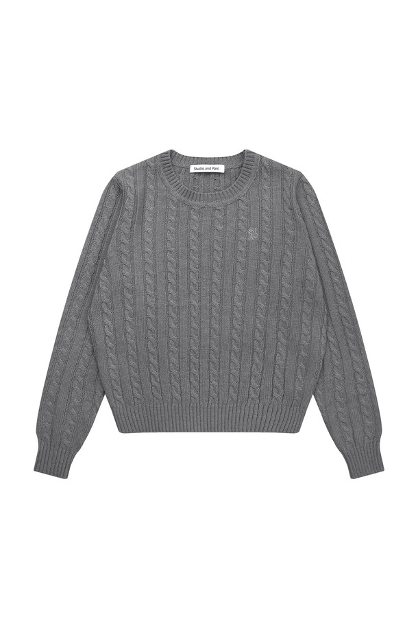 Studio & Parc - 스웨터 - (UNI) Monceau Cable Knit_Melange Grey