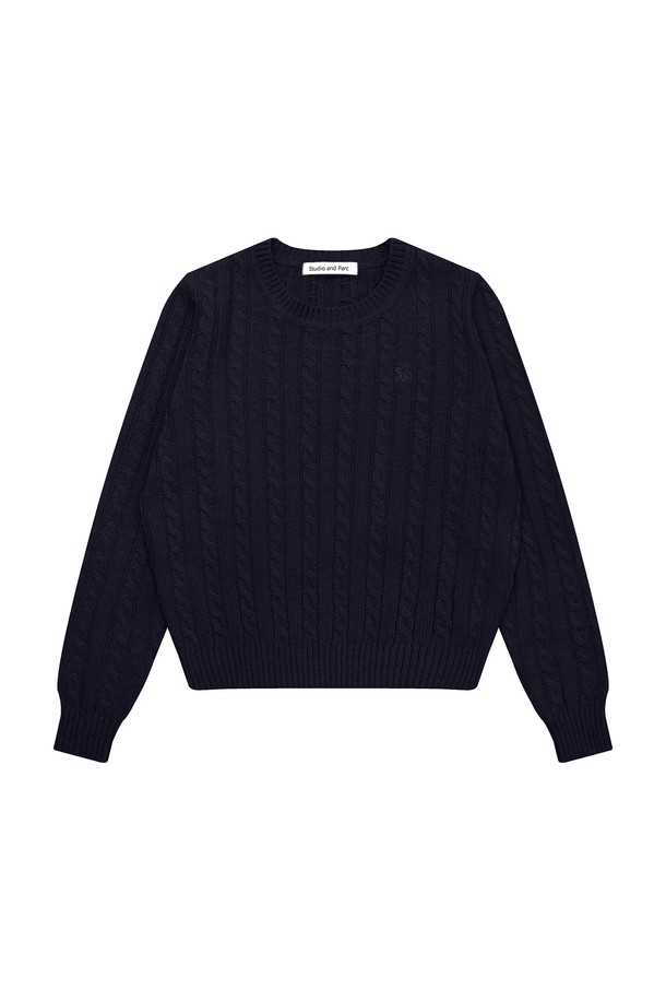 Studio & Parc - 스웨터 - (UNI) Monceau Cable Knit_Navy