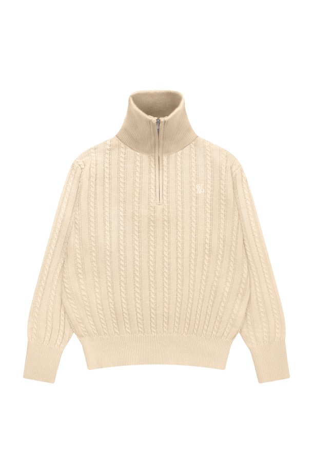 Studio & Parc - 스웨터 - (WOMEN) Monceau Half Zip-up Knit_Cream