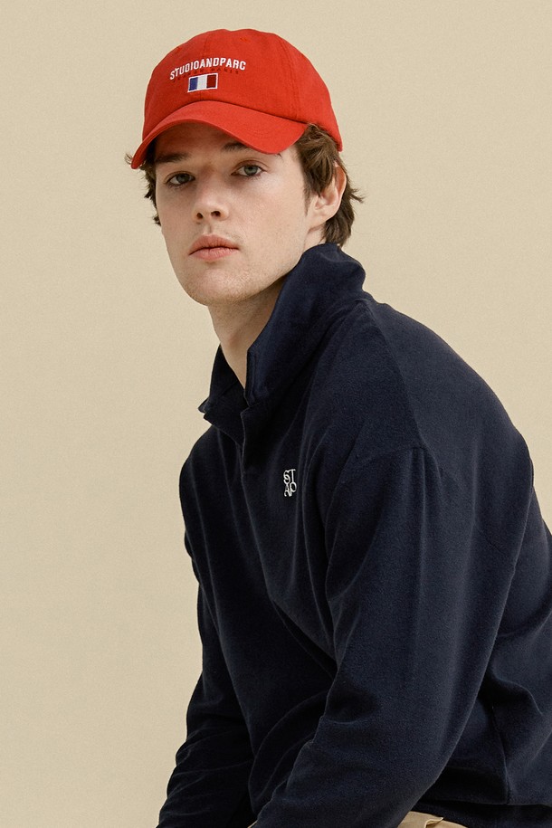 Studio & Parc - 모자 - (UNI) France Logo Ball Cap_Red