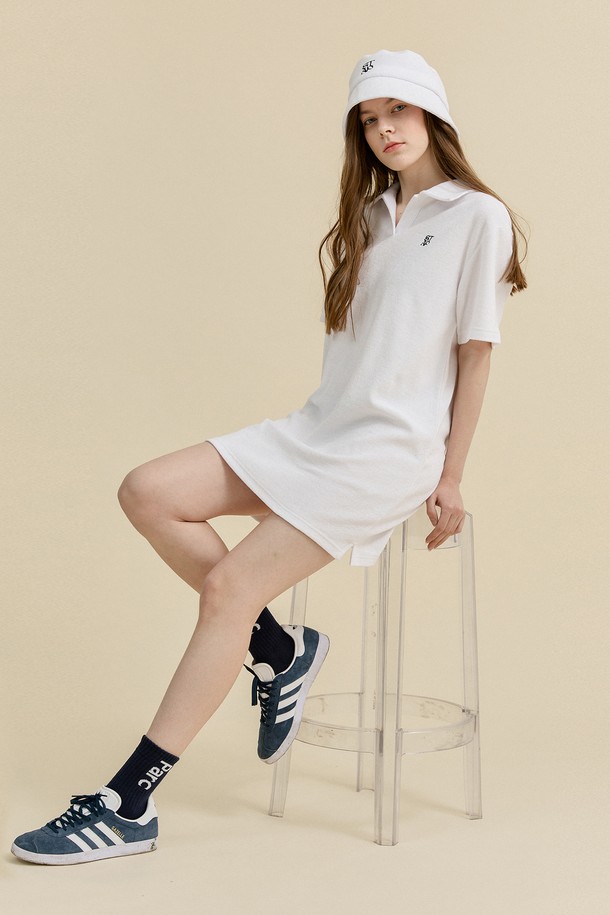 Studio & Parc - 반소매 원피스 - (WOMEN) Porquerolles Terry Dress_White