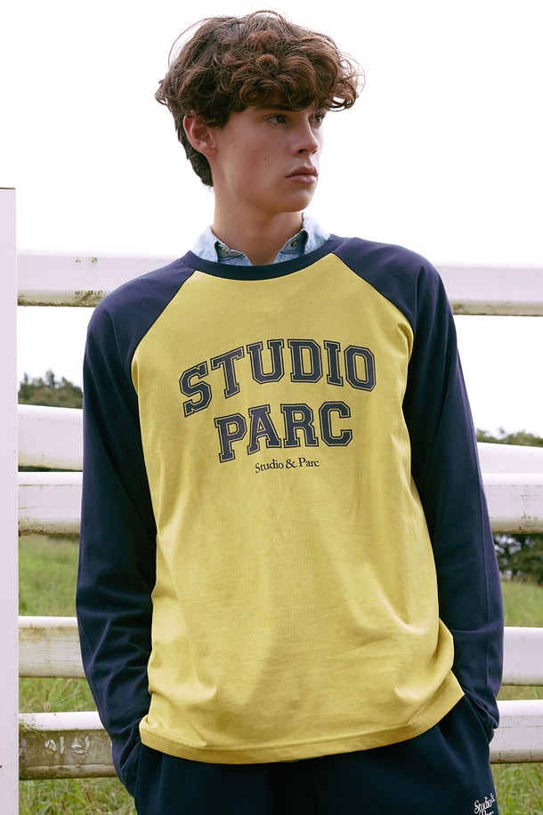 Studio & Parc - 긴팔티셔츠 - (MEN) Studio Parc Raglan Long Sleeve T-Shirt_Navy