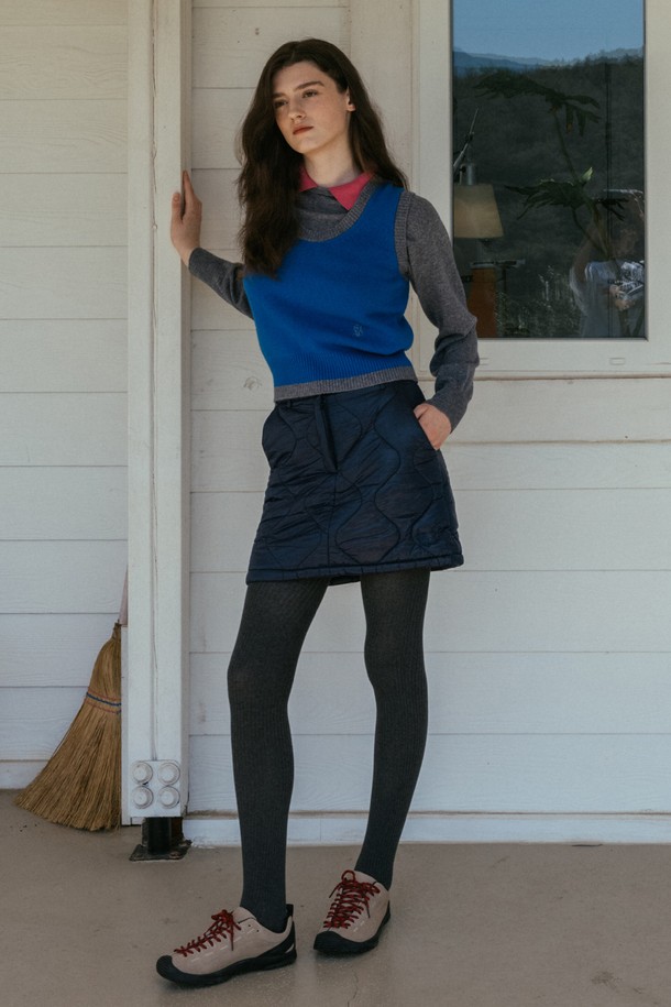 Studio & Parc - 미니스커트 - (WOMEN) Onion Quilting Padding Skirt_Navy