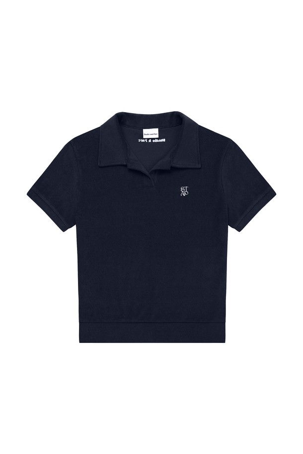 Studio & Parc - 반소매 티셔츠 - (WOMEN) Porquerolles Terry T-Shirt_Navy