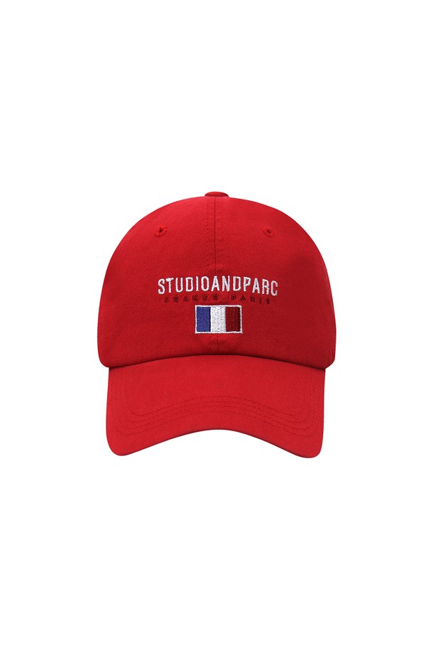 Studio & Parc - 모자 - (UNI) France Logo Ball Cap_Red