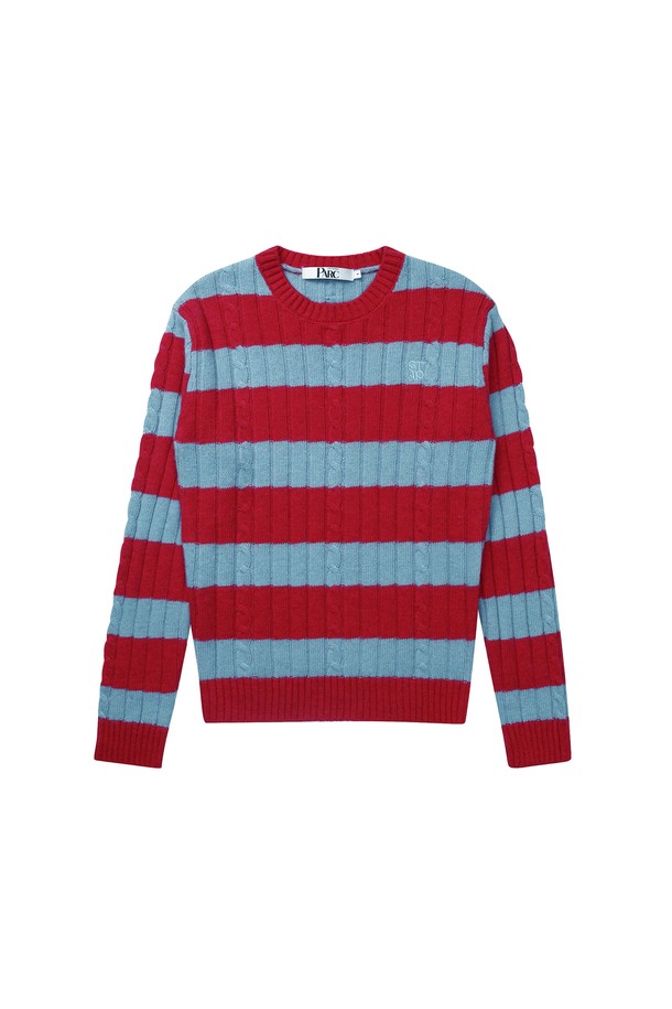 Studio & Parc - 스웨터 - (UNI) Stripe Wool Knit_Wine