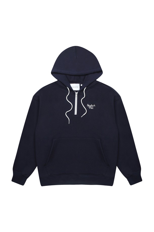 Studio & Parc - 후디 - (UNI) Half-Zip Hoody_Navy