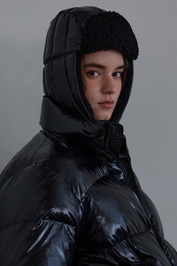 Studio & Parc - 모자 - (UNI) Quilting Padding Trooper Hat_Black