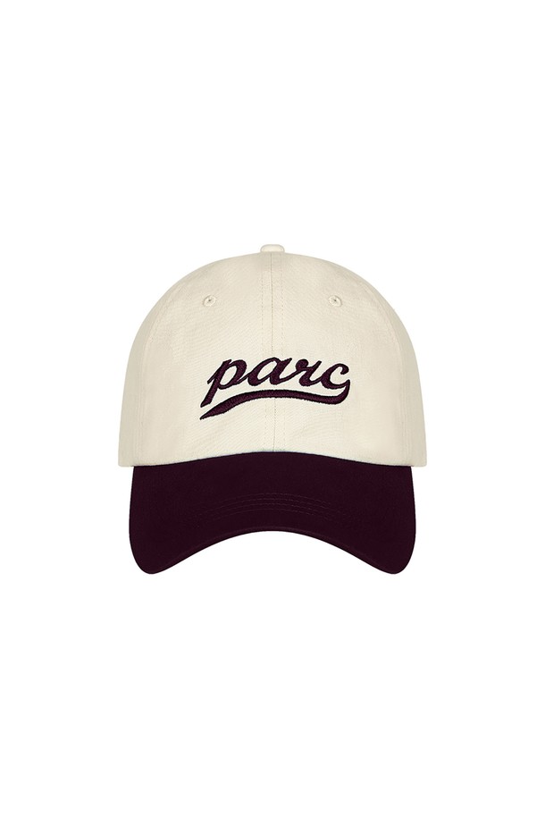 Studio & Parc - 모자 - (UNI) Parc Color block Ball Cap_Burgundy