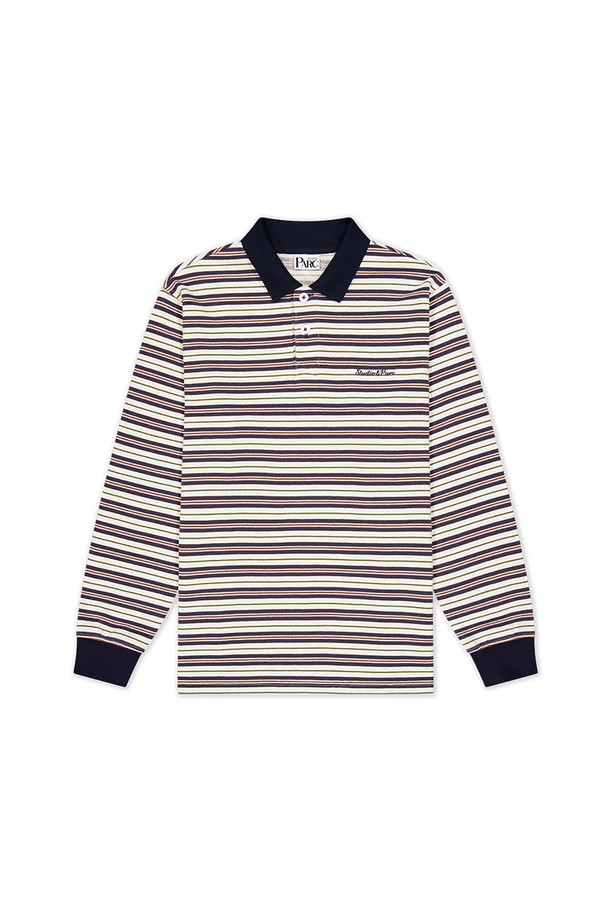 Studio & Parc - 긴소매 티셔츠 - (WOMEN) Multi Stripe Collar T-Shirt_Navy