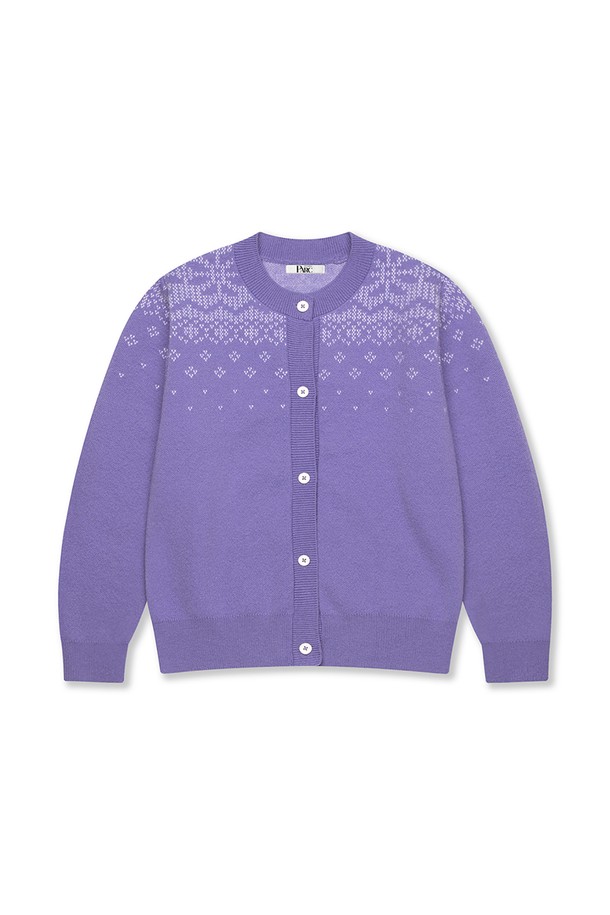 Studio & Parc - 가디건 - (WOMEN) Nordic knit Cardigan_Violet