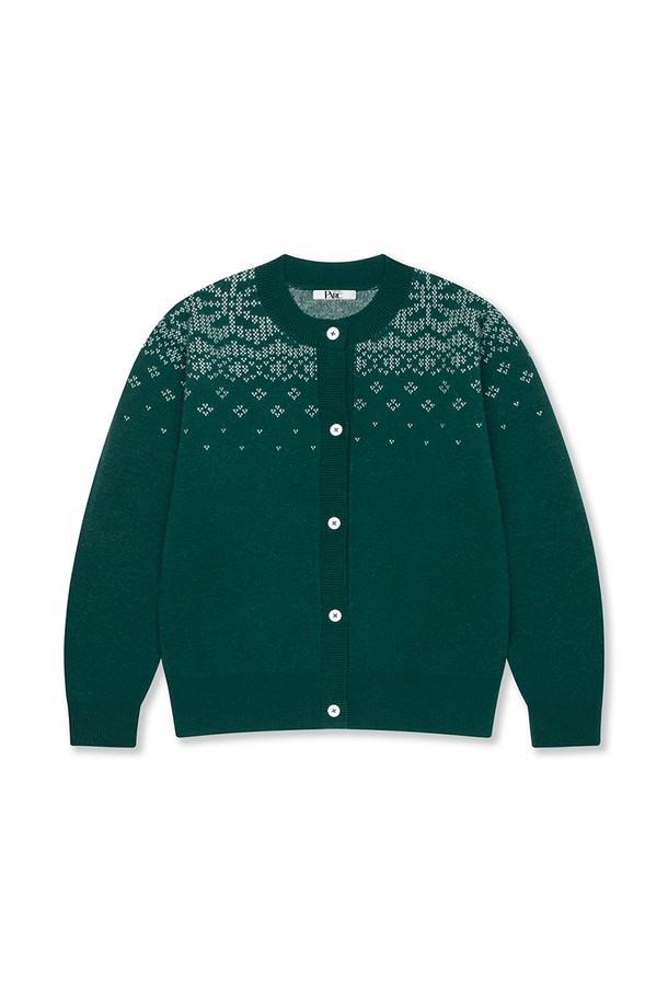 Studio & Parc - 가디건 - (WOMEN) Nordic knit Cardigan_Green