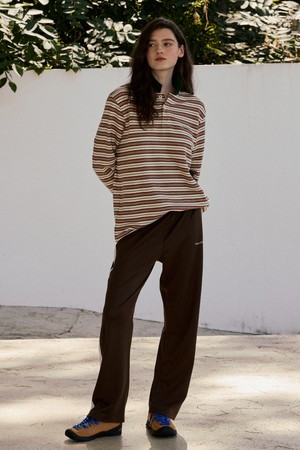 (WOMEN) Lace Jersey Pants_Brown