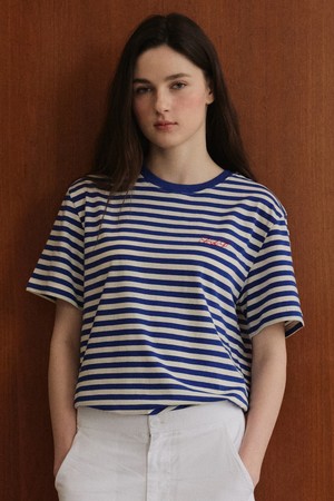 Striped Short Sleeve T-Shirt_Royal Blue_BLUE-a