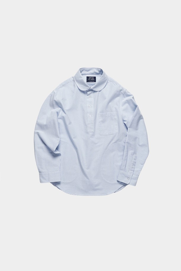 HAVE HAD - 긴팔셔츠 - [HAVEHAD] STRIPE PULL-OVER SHIRTS Men (LIGHT BLUE)