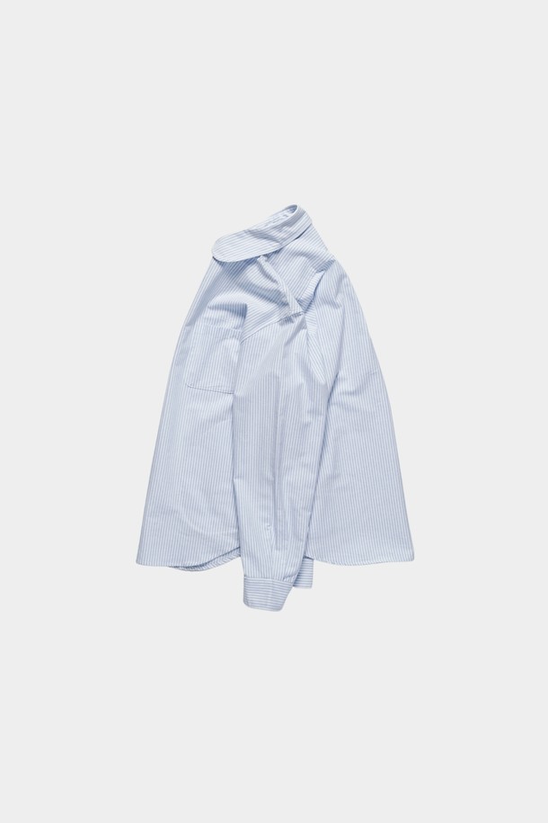 HAVE HAD - 긴팔셔츠 - [HAVEHAD] STRIPE PULL-OVER SHIRTS Men (LIGHT BLUE)