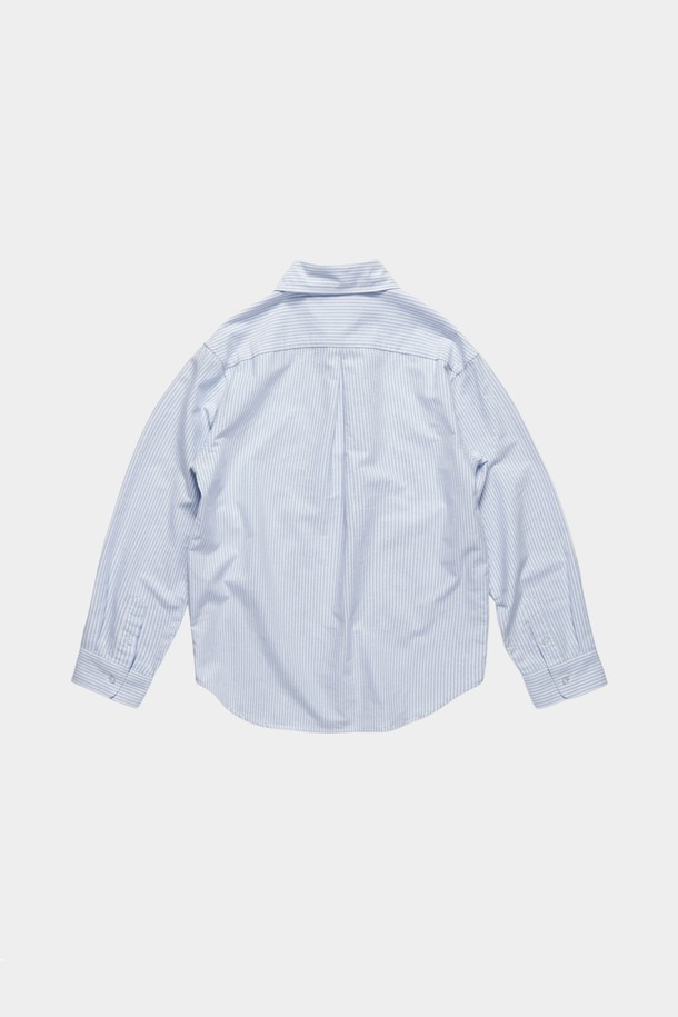 HAVE HAD - 긴팔셔츠 - [HAVEHAD] STRIPE PULL-OVER SHIRTS Men (LIGHT BLUE)