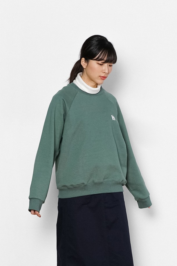 HAVE HAD - 긴소매 티셔츠 - Relax Side-pocket MTM Women(GREEN)