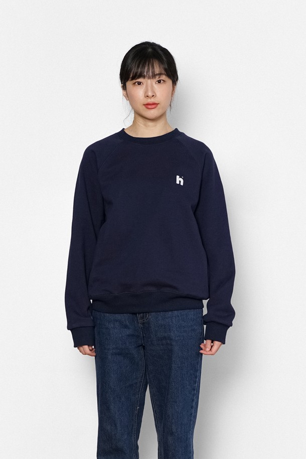 HAVE HAD - 긴소매 티셔츠 - Relax Side-pocket MTM Women(NAVY)