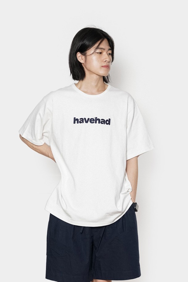 HAVE HAD - 반팔티셔츠 - Heavy Cotton Cassic Logo T-shirts Men(White)