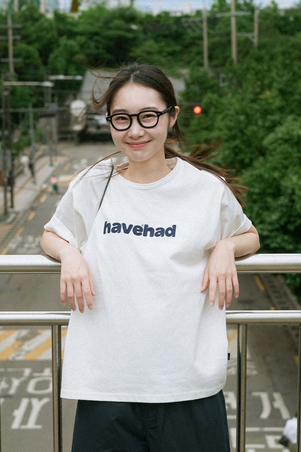 HAVE HAD - 반소매 티셔츠 - Heavy Cotton Cassic Logo T-shirts Women(White)