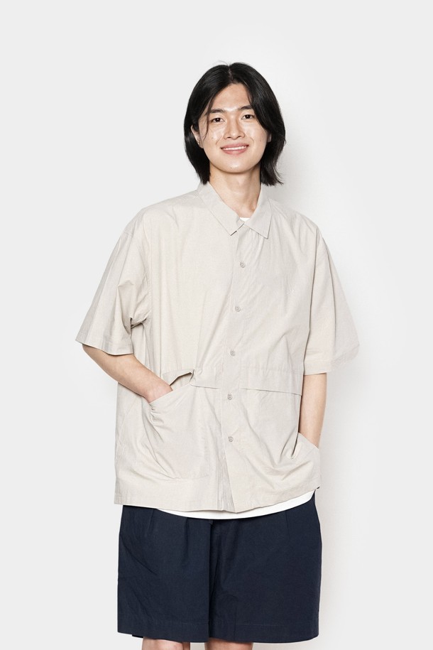 HAVE HAD - 반팔셔츠 - City Summer Easy Work Shirts Men(Beige)