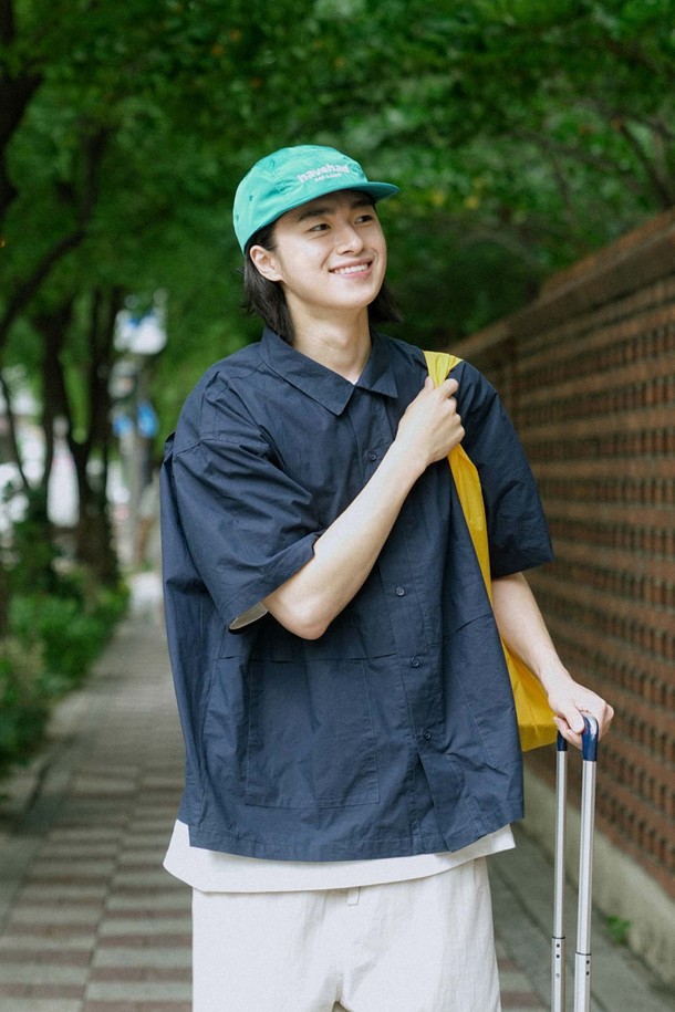 HAVE HAD - 반팔셔츠 - City Summer Easy Work Shirts Men(Navy)