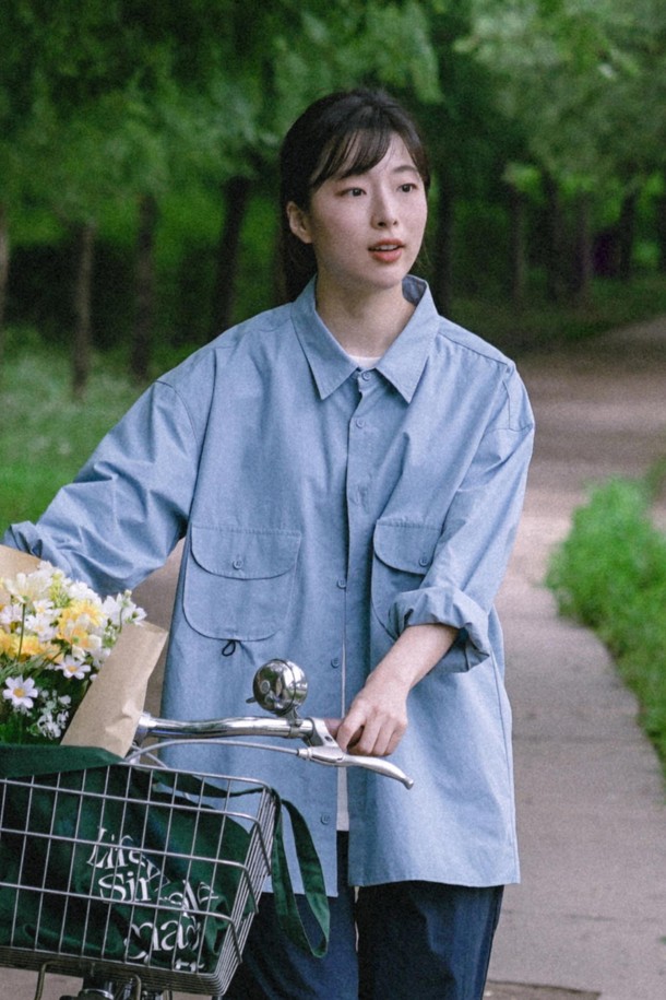 HAVE HAD - 셔츠 - Round Pocket Utility Shirts Women(Light Blue) 