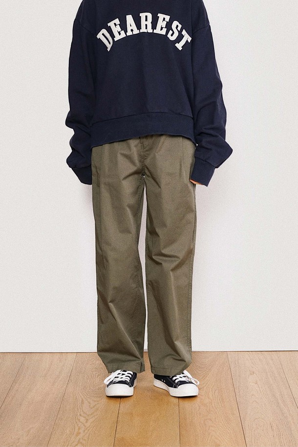 HAVE HAD - 롱/미디팬츠 - City Worker Pin-tuck Trouser Women(Olive)