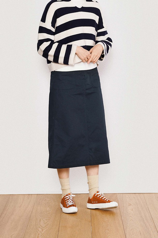 HAVE HAD - 롱스커트 - City Worker Fatigue Skirt(Navy)