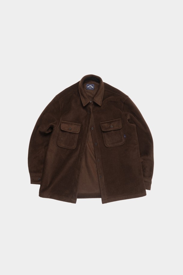 HAVE HAD - 셔츠 - Warm Pocket Fleece Shirts Men(Brown)